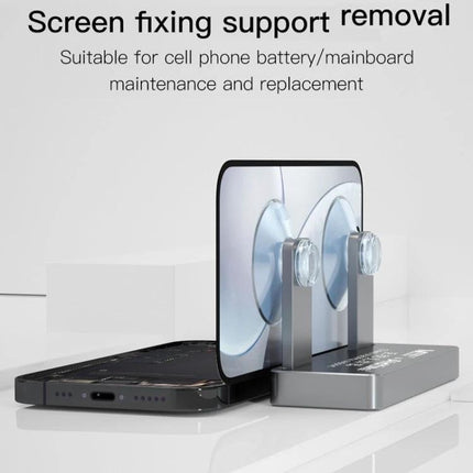 MaAnt Giant Stability Support for Device Maintenance holding smartphone screen with suction mounts for safe battery and mainboard repairs