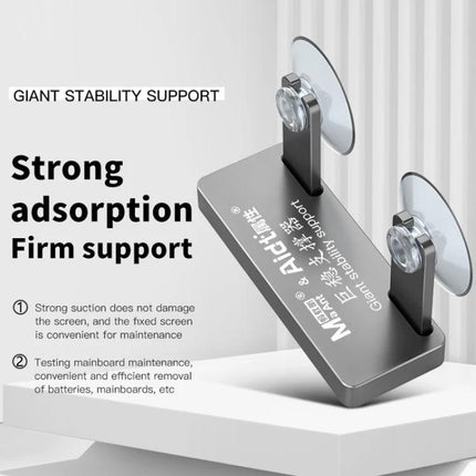MaAnt Giant Stability Support for Device Maintenance holding smartphone screen with dual suction cups for safe repairs