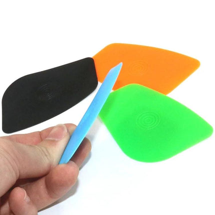 Set of 4 Plastic Prying Tools for Device Screen Repair — compact 8.8cm colored plastic pry tools for smartphone tablet laptop disassembly