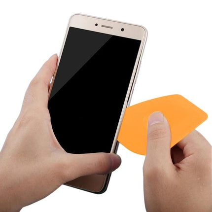 Set of 4 Plastic Prying Tools for Device Screen Repair - orange plastic pry tool used to separate a smartphone screen, compact 8.8cm DIY repair set