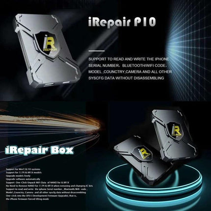 iRepair BOX P10 Tool for iPhone Repair Without Disassembly, compact device for reading/writing iPhone data and troubleshooting