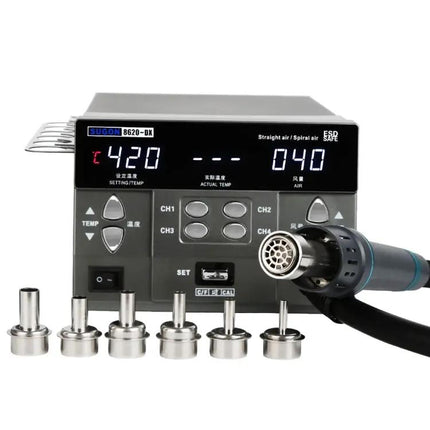 Hot Air Gun For DIY Projects With Straight And Spiral Air Flow