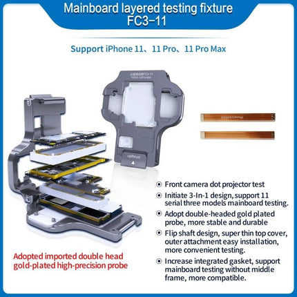 Aixun FC3-11 Mainboard Testing Fixture for iPhone 11 Series testing fixture for front camera dot projector and mainboard diagnostics