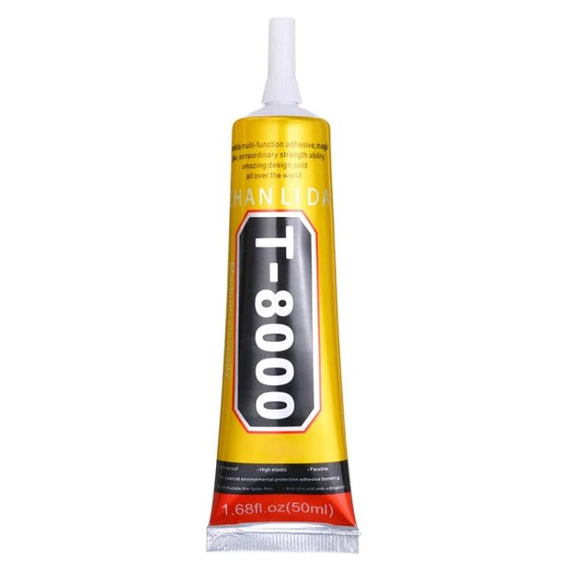 50ml T-8000 Multi-Function Adhesive for Crafts and Repairs bright yellow 50ml tube for jewelry, fabric and ceramic repairs