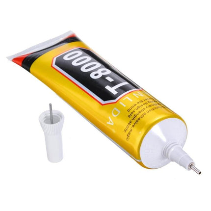 50ml T-8000 Multi-Function Adhesive for Crafts and Repairs tube on white background showing nozzle and cap