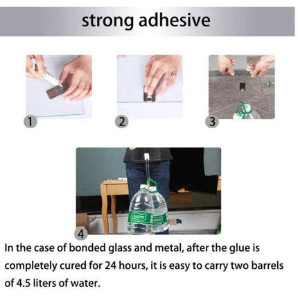 Versatile 15ml B-7000 Glue for Screen Repair and More - strong adhesive demo lifting two 4.5L water bottles after 24h cure