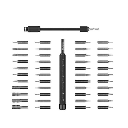 Jakemy 47-in-1 Precision Magnetic Screwdriver Set for Repairs with chrome vanadium steel bits and magnetic tips arranged around handle