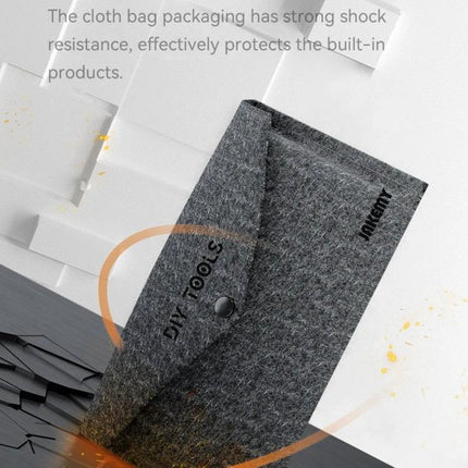 Jakemy 47-in-1 Precision Magnetic Screwdriver Set for Repairs gray felt cloth bag case for 47-in-1 precision magnetic screwdriver set