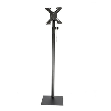 Height Adjustable TV Floor Stand with 360 Degree Rotation for TVs - black cold-rolled steel stand, 20kg capacity, height adjustable and 360° rotation