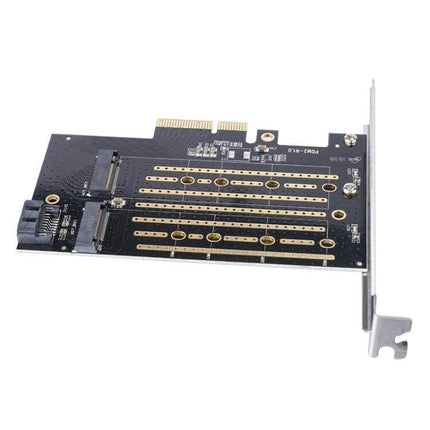Orico PDM2 Adapter for Upgrading PC Storage with M.2 Drives showing dual M.2 slots and PCIe connector for SSD expansion