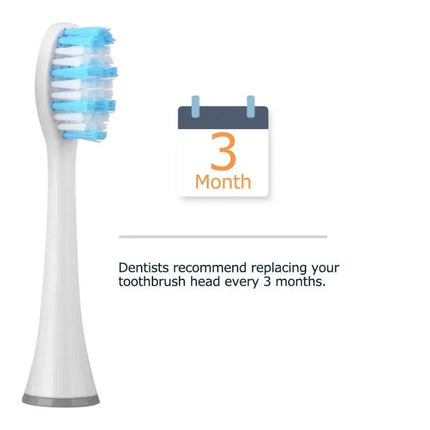Replacement Brush Heads for Sonic Toothbrush Black White 4 Pack | Syndmart