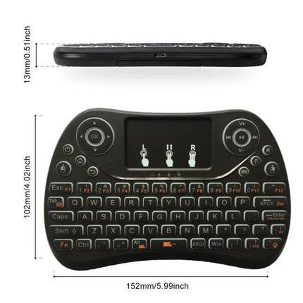 I8 Max Mini Wireless Keyboard with Touchpad and Backlit Keys compact 2.4GHz mini keyboard with touchpad and backlit keys