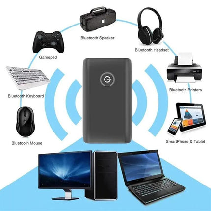 Bluetooth 5.0 Transmitter Receiver 2-in-1 B10S Black