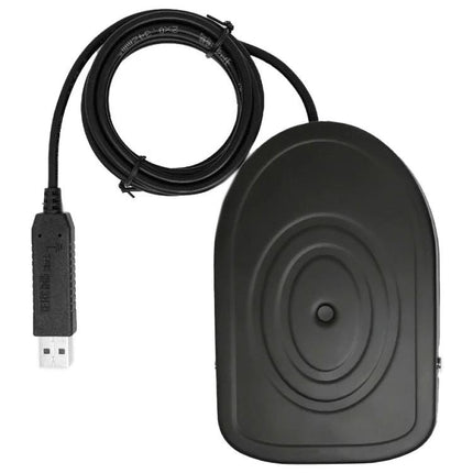 USB Metal Foot Switch Pedal for PC Keyboard and Mouse Control - black metal USB foot pedal with cable for hands-free keyboard and mouse input
