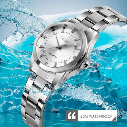 Skmei Casual Women's Quartz Watch with Steel Strap