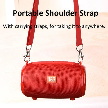 TG Portable Bluetooth Speaker With Adjustable Shoulder Strap, Waterproof red speaker with removable strap for outdoor use