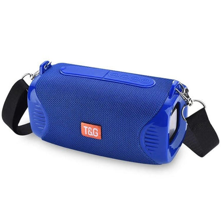 TG Portable Bluetooth Speaker With Adjustable Shoulder Strap, Waterproof blue wireless speaker with 360° sound and strap