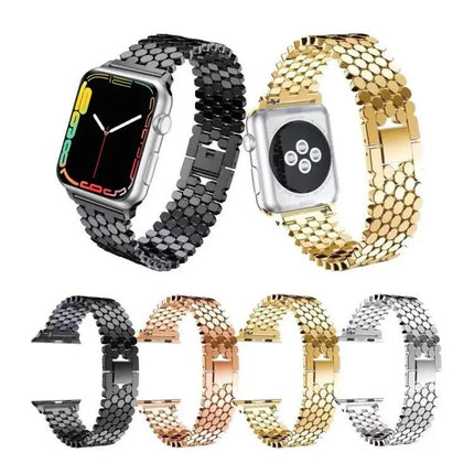 Honeycomb Stainless Steel Watch Band For Apple Watch 40mm