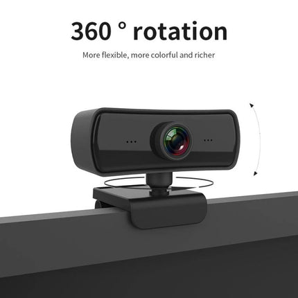 C3 Webcam for Video Conferences and Live Broadcasting mounted on monitor with 360° rotation, automatic light enhancement and built-in microphone