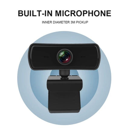 C3 Webcam for Video Conferences and Live Broadcasting - front view showing built-in microphone and automatic light enhancement