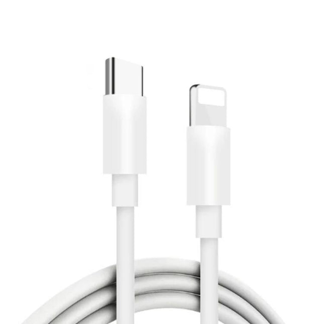 Charging Cable for Everyday iPhone Use at Home and on the Go white 18W fast charging cable with USB‑C to Lightning