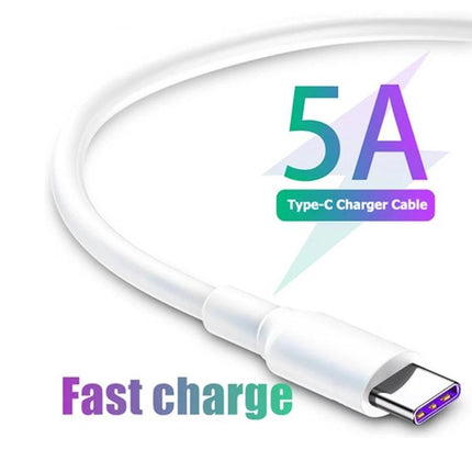 Essential USB-C Cable for Daily Device Charging Needs - white Type-C fast charge cable for phone and tablet, 5A support
