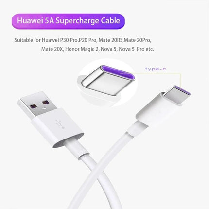 Essential USB-C Cable for Daily Device Charging Needs - white USB-A to Type-C charging cable with purple connector tip