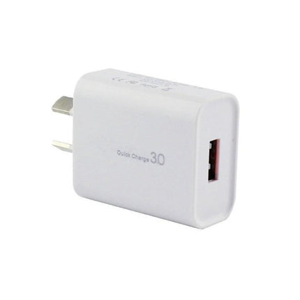 Essential USB Wall Charger for Daily Phone Power at Home - white QC3.0 single-port fireproof design