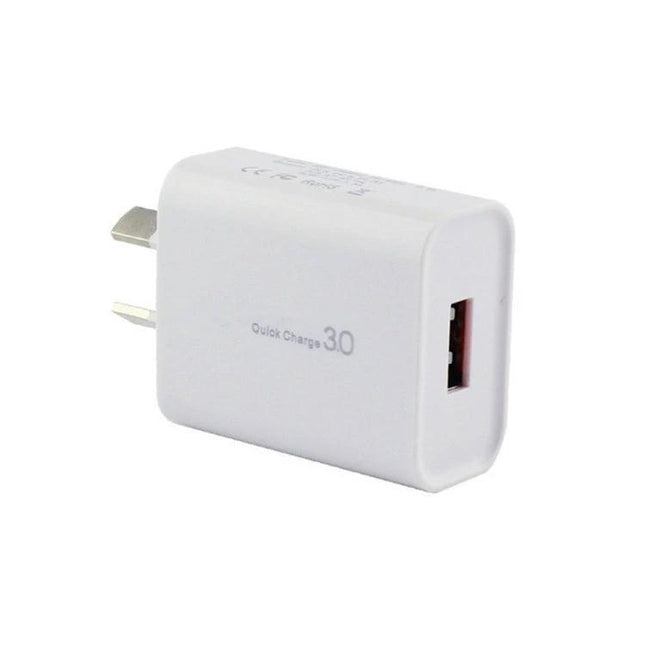 Essential USB Wall Charger for Daily Phone Power at Home - white QC3.0 single-port fireproof design