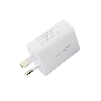 Essential USB Wall Charger for Daily Phone Power at Home — white QC3.0 plug, fireproof design for fast home charging