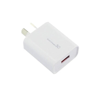 Essential USB Wall Charger for Daily Phone Power at Home - white QC3.0 fast charging wall adapter, fireproof design