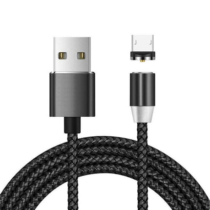Magnetic USB Cable for Daily Phone Charging at Home – braided cable with 360-degree magnetic connector for easy nightstand charging
