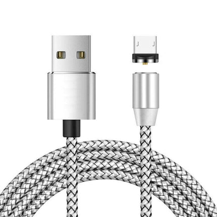 Magnetic USB Cable for Daily Phone Charging at Home braided cable with magnetic connector and USB plug for easy bedside charging