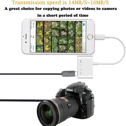 Essential Adapter for Daily Photo Transfers to Your Phone connecting DSLR to iPhone for quick photo and video transfer and keyboard use