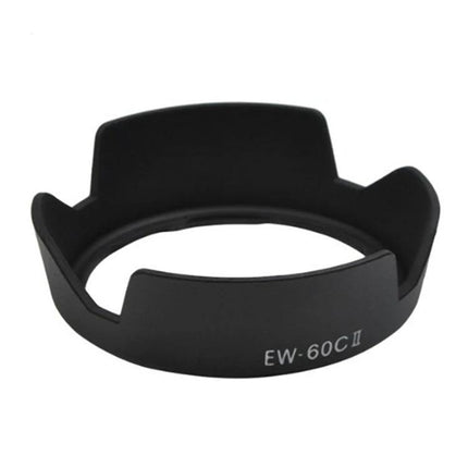 Lens Hood for Protecting Canon Camera Lenses from Stray Light - black EW-60CII PVC lens hood reducing flare and protecting lens
