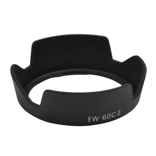 Lens Hood for Protecting Canon Camera Lenses from Stray Light - black EW-60CII PVC lens hood reducing flare and protecting lens