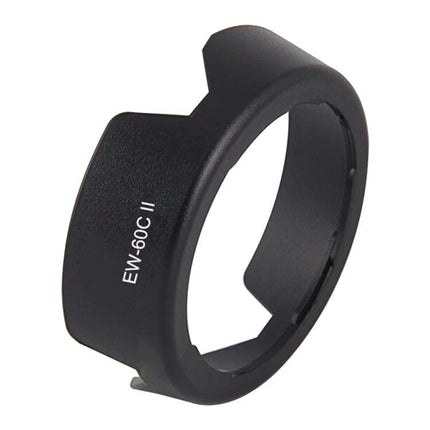 Lens Hood for Protecting Canon Camera Lenses from Stray Light, black PVC petal-style hood (EW-60C II)