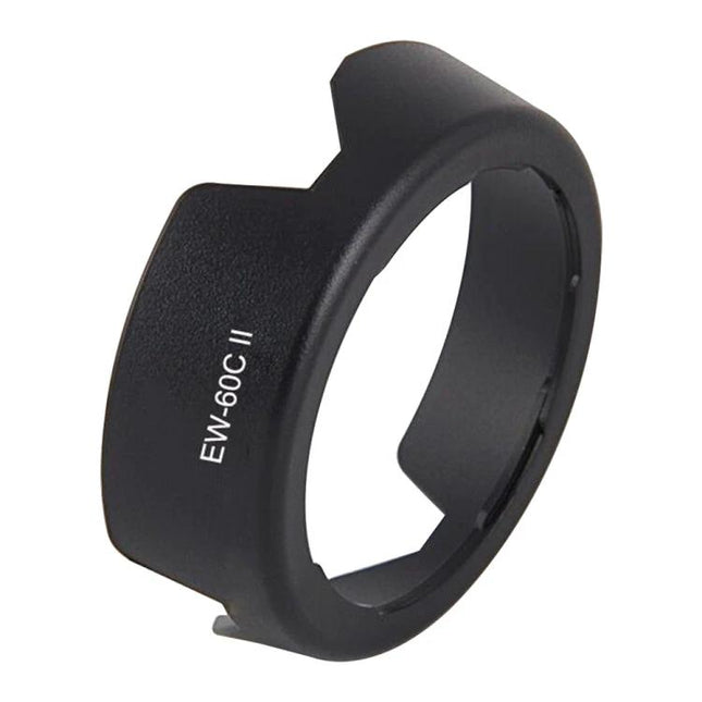 Lens Hood for Protecting Canon Camera Lenses from Stray Light, black PVC petal-style hood (EW-60C II)