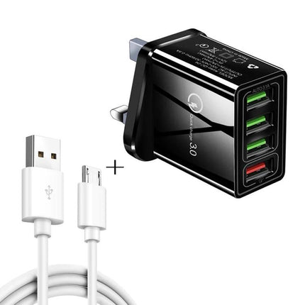 Essential Daily Charger Set for Mobile Devices and Travel compact multi-port wall charger with cable for phone and tablet
