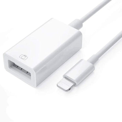 FA-STAR Adapter for Daily iOS USB Device Connections — white plug-and-play Lightning to USB adapter for transferring photos and connecting keyboards on iPhone