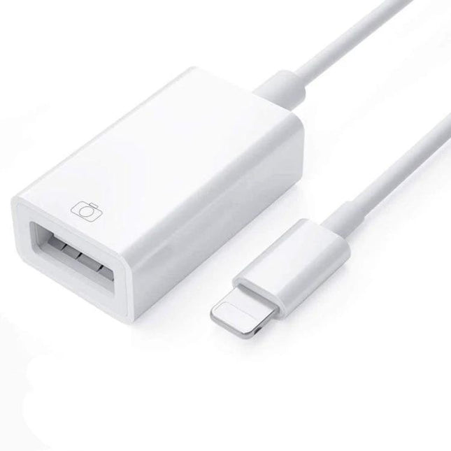 FA-STAR Adapter for Daily iOS USB Device Connections — white plug-and-play Lightning to USB adapter for transferring photos and connecting keyboards on iPhone
