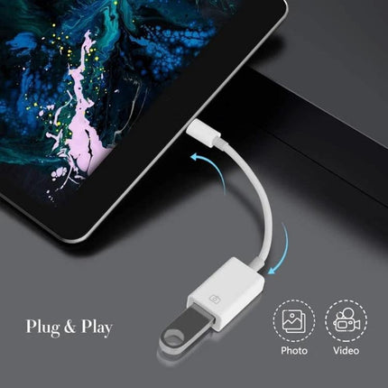 FA-STAR Adapter for Daily iOS USB Device Connections - plug and play photo/video transfer from USB drive to iPad or iPhone