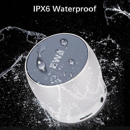 EWA Compact Bluetooth Speaker For Home And Commute IPX6 waterproof compact white speaker with water splashes