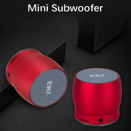 EWA Compact Bluetooth Speaker For Home And Commute red mini subwoofer portable 7x7x6.4cm 10h playtime 650mAh
