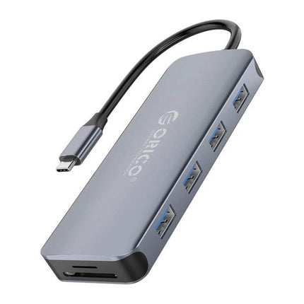 Orico 11-in-1 Multifunction Docking Station for Device Connectivity slim aluminum USB-C hub with multiple USB-A ports and SD card slot