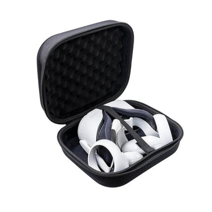 Durable Protective Storage Case for Oculus Quest 2 VR Headset with hard shell and foam interior holding headset and controllers