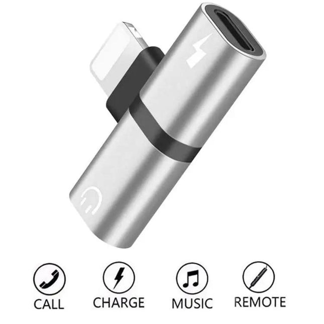 2-Pack 8-Pin Lightning Charging And Audio Adapter With Mic | Syndmart