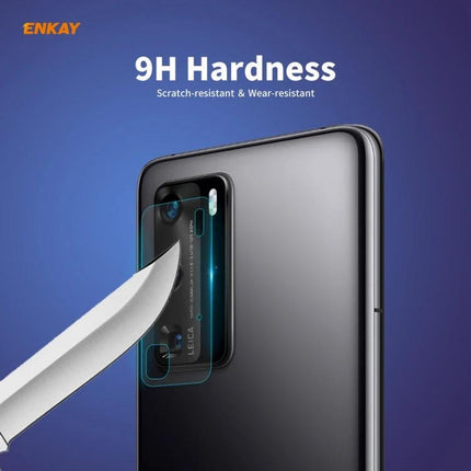 Hat-Prince ENKAY Camera Lens Tempered Glass Protector For Everyday Use showing 9H hardness knife scratch test on smartphone camera lens protector