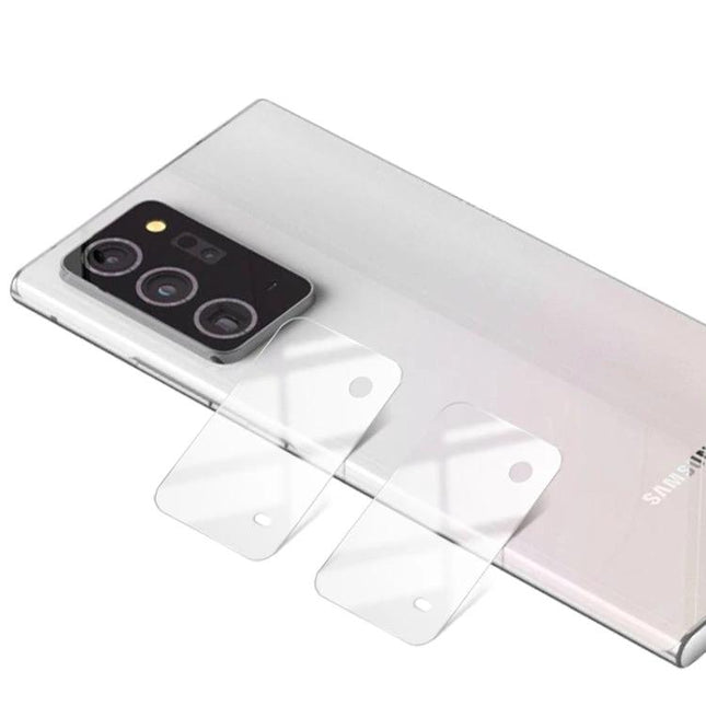 Mocolo Tempered Glass Lens Protector for Samsung Galaxy Note 20 Ultra showing ultra-thin clear lens covers aligned over camera module
