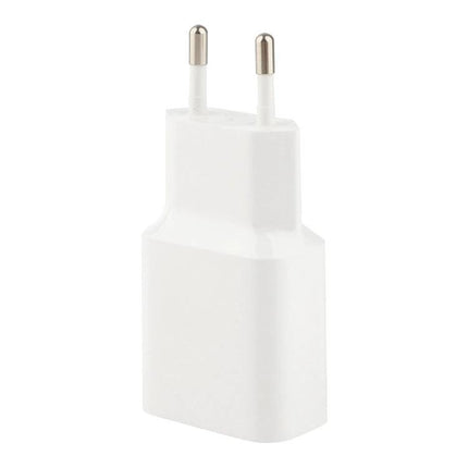 Compact Xiaomi Charger for On-the-Go Device Charging - white compact wall charger with two round EU pins for travel and daily use